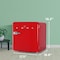 Commercial Cool 1.6 Cu. Ft. Refrigerator, Vintage Style Refrigerator, Small Refrigerator With Freezer, Red CCRR16HR - alternate 7